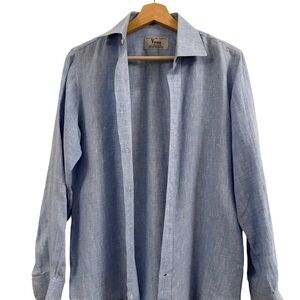 Vogue Blue Casual Button Down Shirt